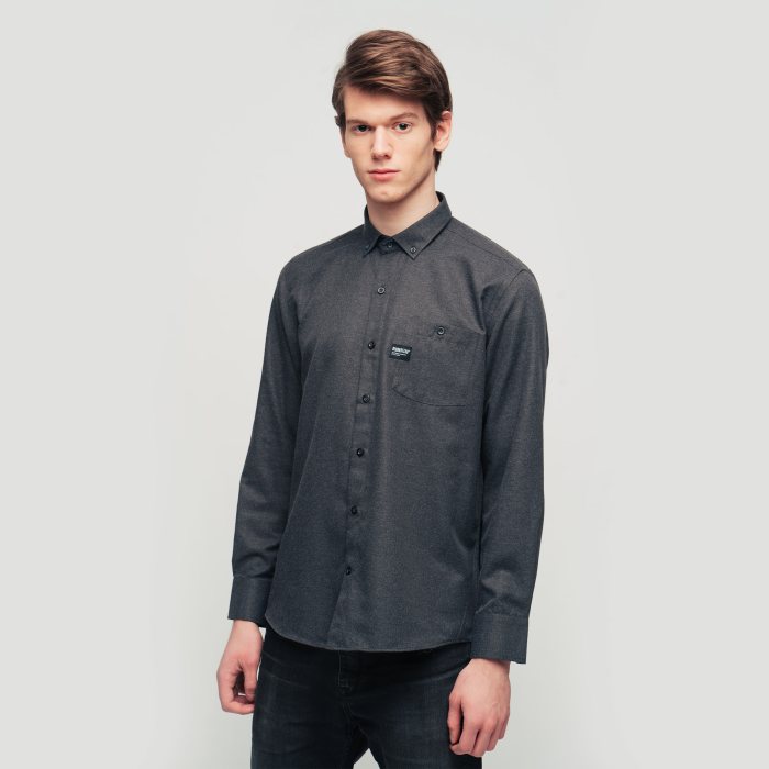 Dark grey dress shirt men