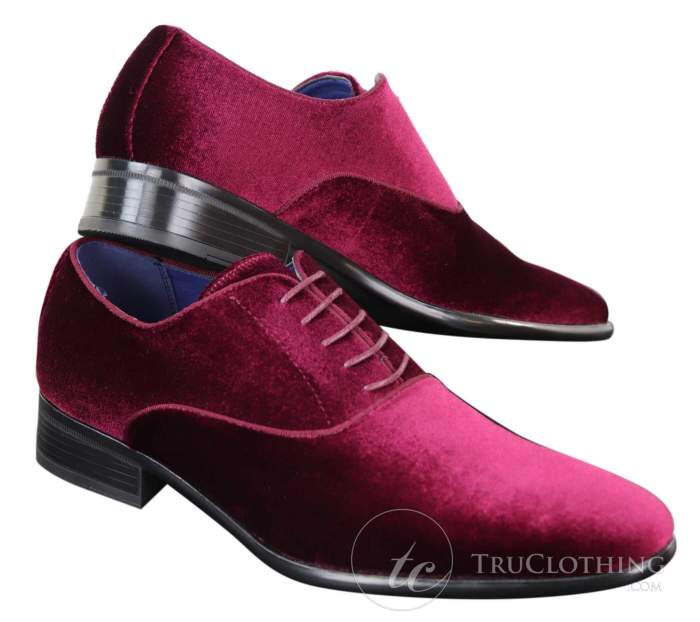 Velvet mens dress shoes