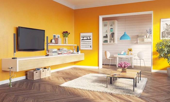 How to decorate a light yellow room